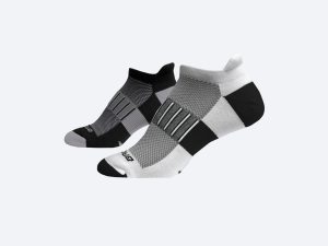 Brooks Ghost Mid-Weight Socks Black/Oxford and White/Black