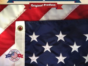 Embroidered Stars and Sewn Stripes United States Flag 5x8