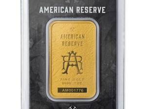 1 oz American Reserve Gold Bar (New w/ Assay)