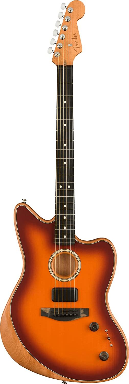 Fender® American Acoustasonic® Jazzmaster® Acoustic-electric Guitar - Tobacco Sunburst - Image 2