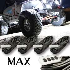 MAX White LED Rock Light Kit for Jeeps 4 Piece Fender Well Set