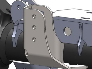 Raised Trackbar Bracket for 3.5 Inch Diameter Front Axle Artec Industries