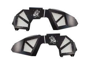 Jeep JL Inner Fenders For 18-Current Wrangler JL,  2020-Current JT Gladiator Front Pair Aluminum Black Powdercoat Fishbone Offroad