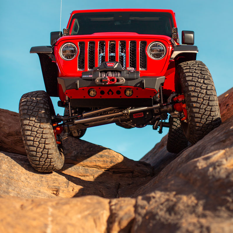 Bare Steel Nighthawk Front Bumper with Aluminum Skid for JK, JL, and JT - Bare Steel Artec Industries - Image 4