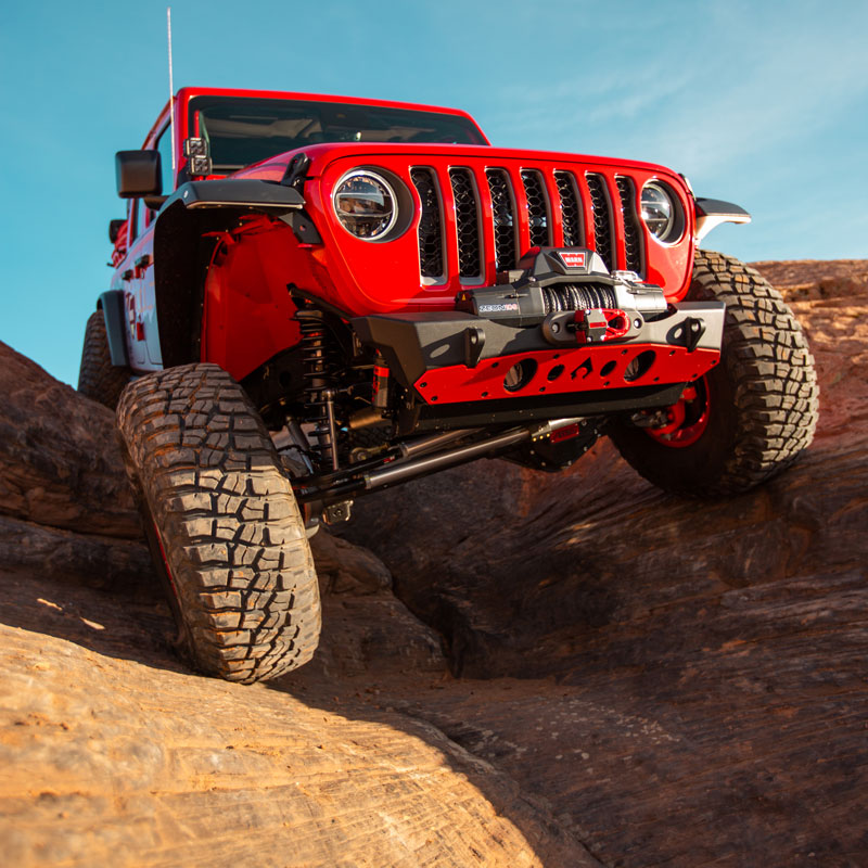 Powdercoat Nighthawk Front Bumper with Aluminum Skid for JK, JL, and JT - Black Powdercoat Artec Industries - Image 4