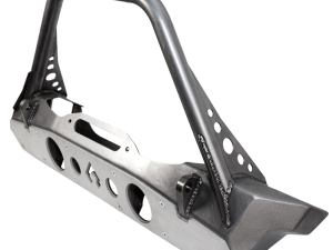 Bare Steel Nighthawk Mid-tube Stinger Front Bumper with Aluminum Skid for JK, JL, and JT - Bare Steel Artec Industries