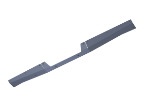 07-Up Jeep Wranger/Gladiator High Clearance Rear Bumper Center Skid Raw Aluminum