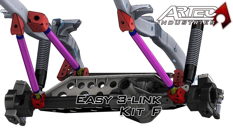 Easy 3 Link Kit F for Artec Trusses Yes Outside Frame Chevy / Ford 78-79 Front Driver Rear Passenger Artec Industries - Image 2