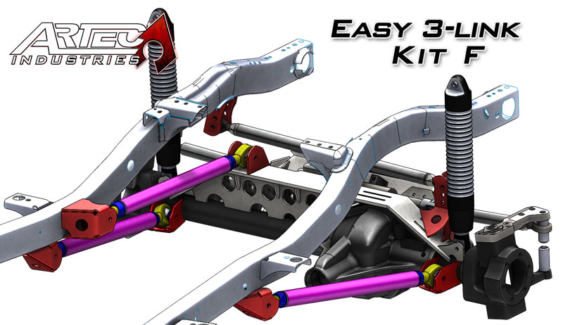Easy 3 Link Kit F for Artec Trusses Yes Outside Frame Chevy / Ford 78-79 Front Driver Rear Passenger Artec Industries - Image 3