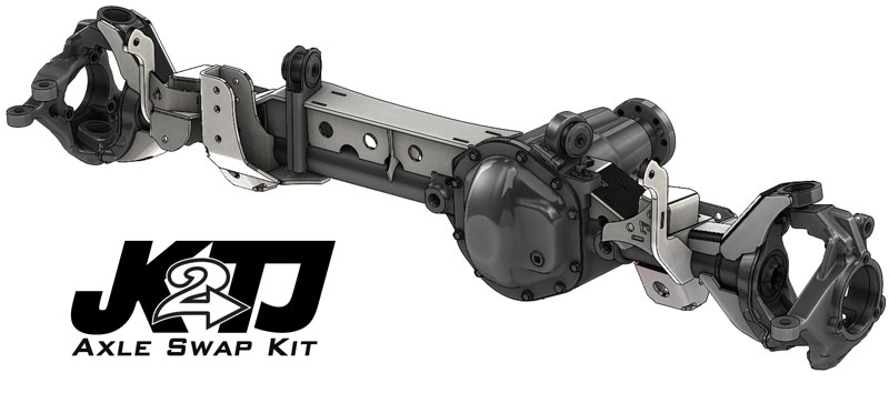 JK2TJ Front Axle Swap Kit Dana 44 Rubicon LCA Brackets W/CAM Slot Artec Industries - Image 2