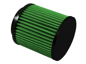 Air Filter Element - Clamp-On - Round - 4.75 in Diameter - 5 in Tall - 3 in Flange - Reusable Cotton - Green - Universal - Each