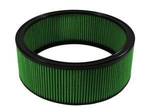 Air Filter Element - Round - 14 in Diameter - 5 in Tall - Reusable Cotton - Green - Universal - Each