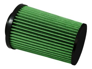 Air Filter Element - Clamp-On - Conical - 5.5 in Diameter Base - 4.75 in Diameter Top - 7.88 in Tall - 3 in Flange - Reusable Cotton - Green - Universal - Each