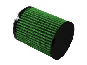 Air Filter Element - Clamp-On - Round - 4.75 in Diameter - 6.75 in Tall - 3 in Flange - Reusable Cotton - Green - Universal - Each