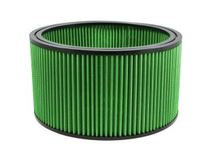 Air Filter Element - Round - 11 in Diameter - 6 in Tall - Reusable Cotton - Green - Universal - Each