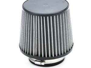 Air Filter Element - Clamp-On - Conical - 6 in Diameter Base - 5 in Diameter Top - 5 in Tall - 3.375 in Flange - Reusable Cotton - Gray - Universal - Each