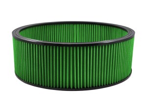 Air Filter Element - Round - 16.25 in Diameter - 7 in Tall - Reusable Cotton - Green - Universal - Each