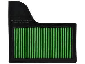 Air Filter Element - Panel - Reusable Cotton - Green - Ford Mustang 2015-21 - Each