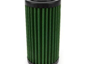 Air Filter Element - Round - 3.5 in Diameter - 7 in Tall - 2 in Flange - Reusable Cotton - Green - Universal - Each