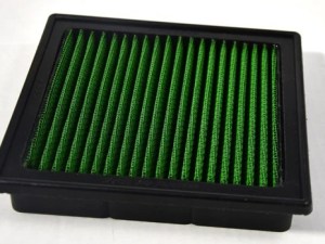 Air Filter Element - Panel - OE Replacement - Reusable Cotton - Green - Various Nissan Applications 2007-20 - Pair
