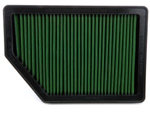 Air Filter Element - Panel - 13.5 in L x 9.375 in W x 2.25 in H - Reusable Cotton - Green - GM Fullsize Truck 2020-24 - Each