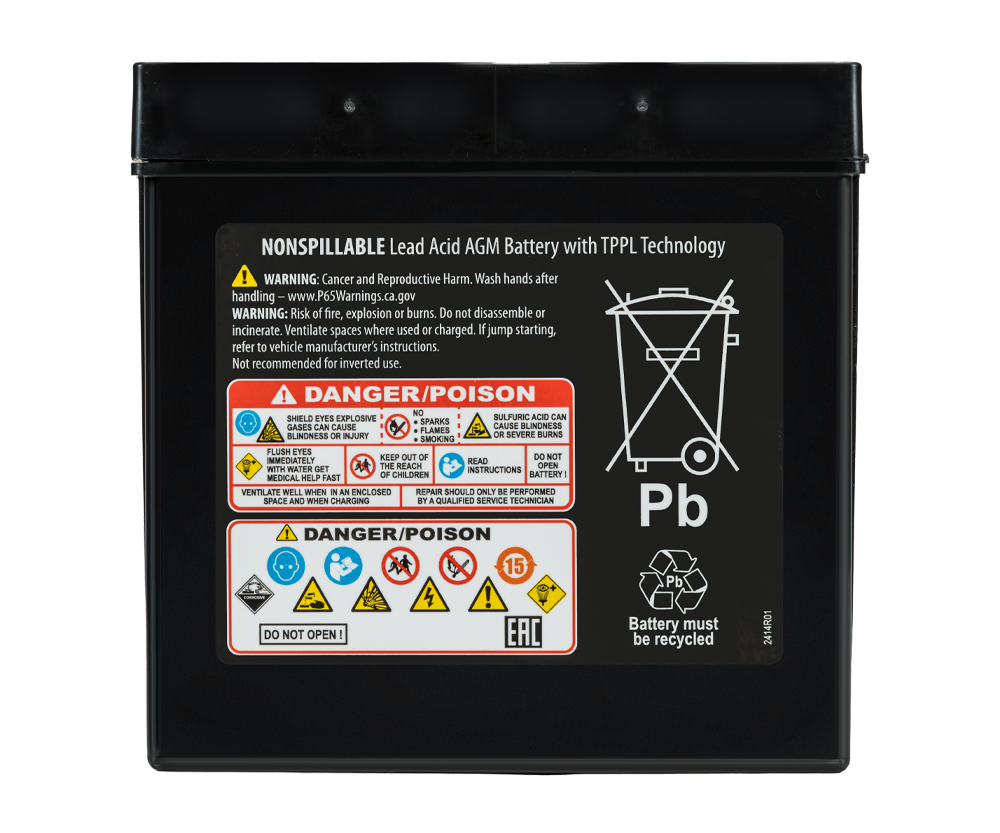 Odyssey Extreme AGM14 Battery for Aux, ATV, SXS applications