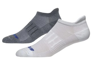 Brooks Ghost Midweight Socks - Grey/Bluetiful and White/Bluetiful